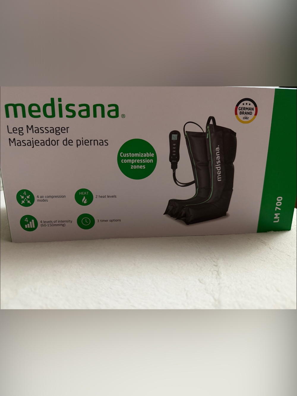 Black Leg Massager - Customizable Compression & Heat (LM 700)
